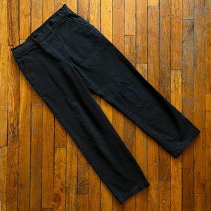 Stussy Men's Black Elastic Back Waist Straight Slim Leg Chino Pants‎